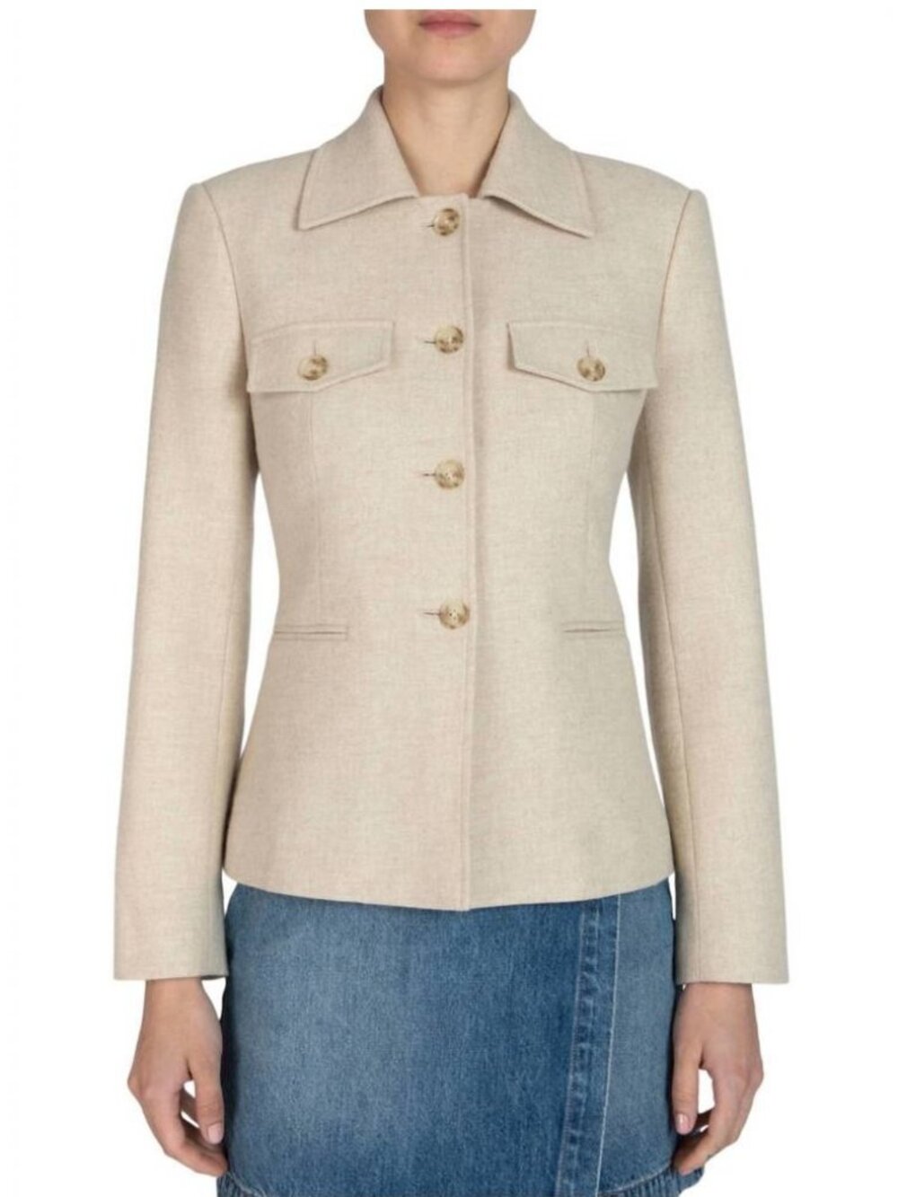Derek Lam 10 Crosby Jasper Utility Jacket in Sand 4 Womens